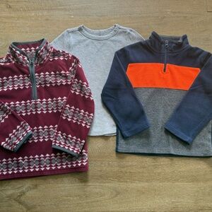 🧸 BUNDLE • Quarter-Zip Fleece Pullovers + Gray Thermal